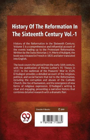 History Of The Reformation In The Sixteenth Century Vol.- 1