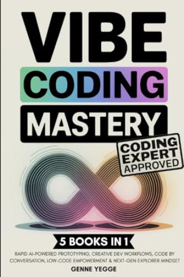 Kansikuva: Vibe Coding Mastery: The Complete 5-in-1 Guide to Rapid AI-Powered Prototyping, Creative Dev Workflows, Code by Conversation, Low-Code Empowerment, and Next-Gen Explorer Mindset