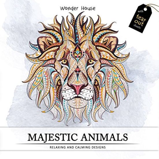 Majestic Animals: Colouring Books for Adults with Tear Out Sheets
