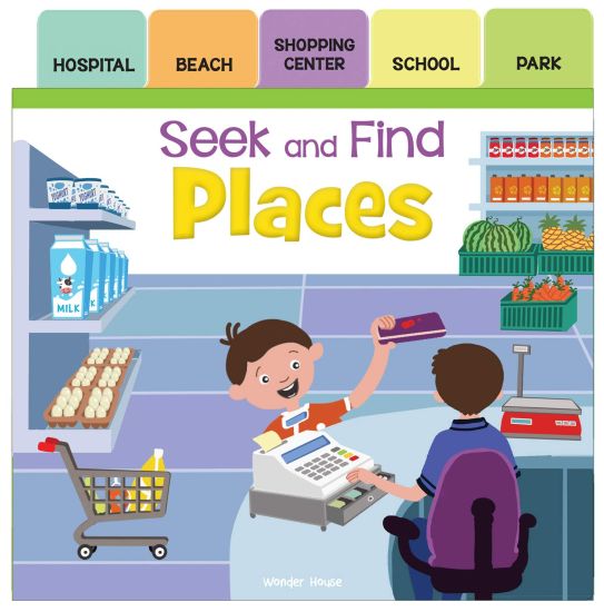 Seek and Find - Places: Early Learning Board Books with Tabs