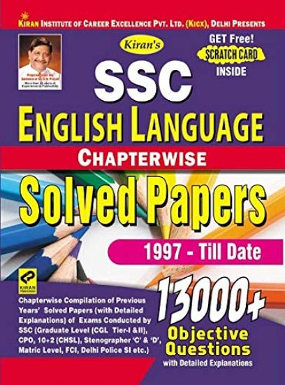 Kiran Ssc English Language Chapterwise Solved Papers 1997 Till Date 13000+ Objective Questions