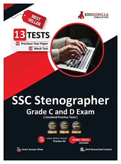 SSC Stenographer Grade C and D Exam 2023 (English Edition) - 10 Mock Tests and 3 Previous Year Papers (2600 Objective Questions, Unsolved Practice Sets) with Free Access to Online Tests