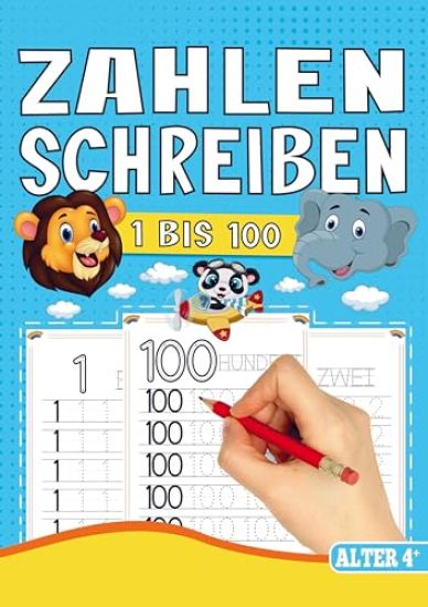 Zahlen Schreiben Lernen - Vorschul-Übungsheft für Mädchen und Jungen mit Tier-Motiven!