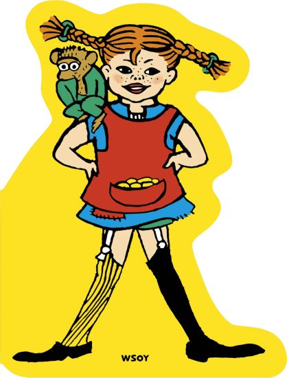 Kansikuva: Peppi Pitkätossu (muotoonleikattu kirja)