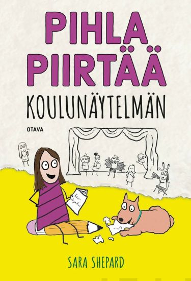 Pihla piirtää koulunäytelmän