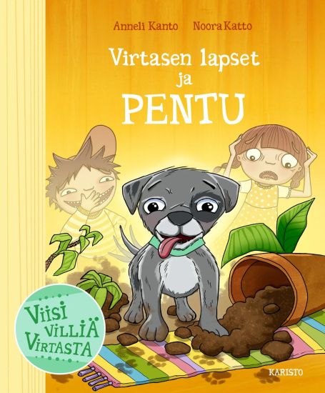 Kansikuva: Virtasen lapset ja pentu