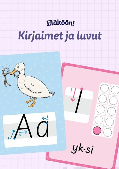 Eläköön! Kirjaimet ja luvut -seinätaulut