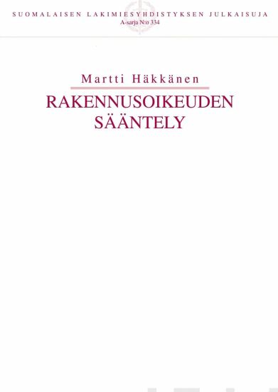 Rakennusoikeuden sääntely