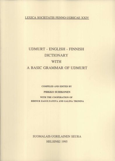 Udmurt-english-finnish dictionary with a basic gramm. of udm