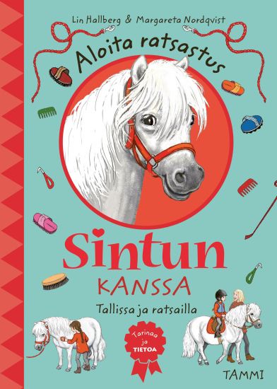 Sinttu. Aloita ratsastus Sintun kanssa. Tallissa ja ratsailla