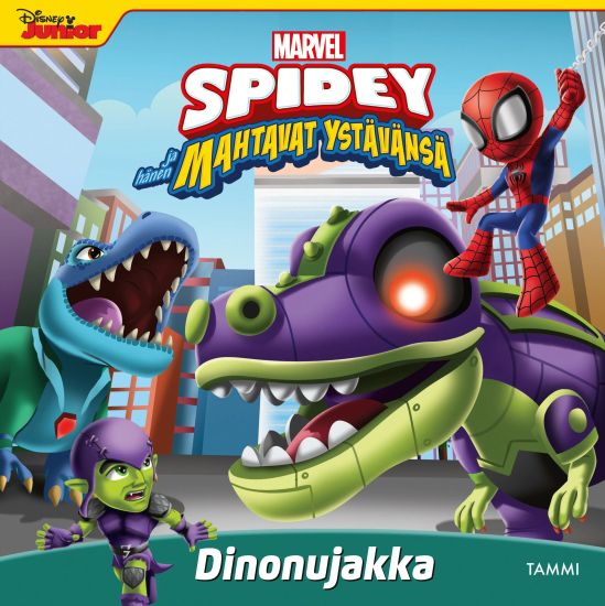 Kansikuva: Marvel. Spidey ja hänen mahtavat ystävänsä. Dinonujakka