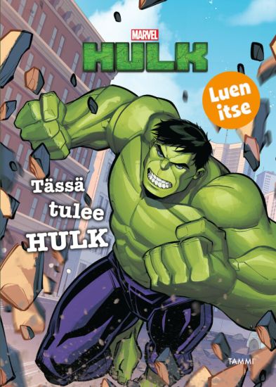 Kansikuva: Marvel. Tässä tulee Hulk. Luen itse.