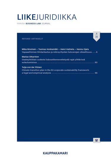 Kansikuva: Liikejuridiikka 3/2025