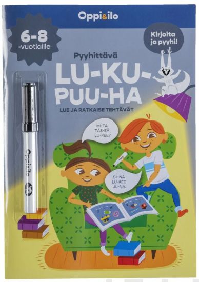 Pyyhittävä LU-KU-PUU-HA -puuhakirja 6-8 v