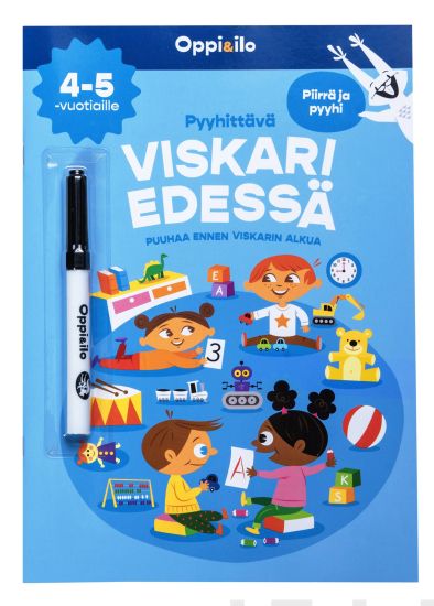 Pyyhittävä Viskari edessä -puuhakirja 4-5 v