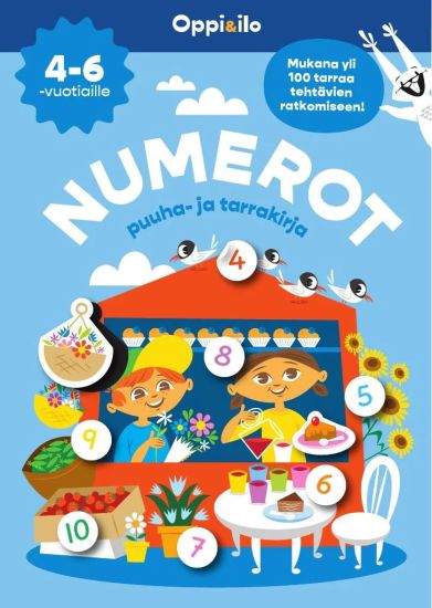NUMEROT puuha- ja tarrakirja 4-6 v