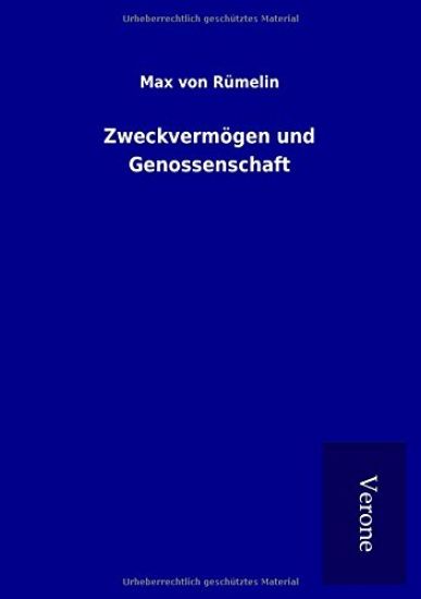 Zweckvermögen und Genossenschaft